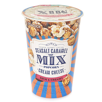 PEACOCK Sea salt Caramel & Cream cheese Popcorn